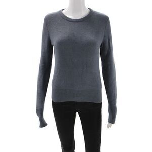Decker Unisex Pullover Sweater Dark Gray Crew Neck Long Sleeve Size S